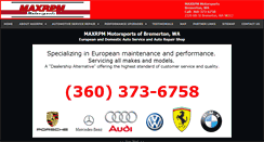 Desktop Screenshot of maxrpmmotorsports.com