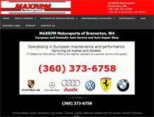 Tablet Screenshot of maxrpmmotorsports.com